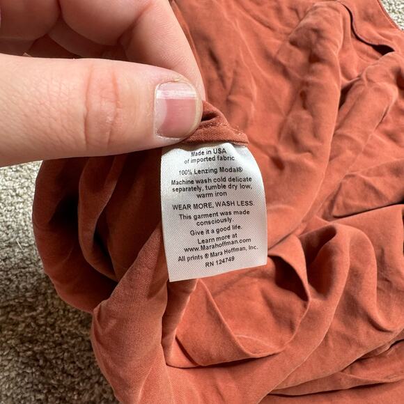 Mara Hoffman Claudia One Shoulder Top in Orange Size M - Picture 6 of 7